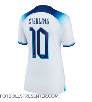 England Raheem Sterling #10 Hemma Matchtröja Dam VM 2022 Kortärmad